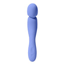 Dame Com Rechargeable Silicone Wand Vibrator Periwinkle showcasing its smooth design and vibrant color.