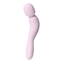Dame Com Rechargeable Silicone Wand Vibrator Quartz in a soft pink color, designed for intense clitoral stimulation.
