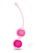 BodyWand Squeeze Kegel Ball Duo Weighted Silicone 56G in pink for pelvic floor strength.