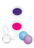 Bodywand Squeeze Mix and Match Kegel Silicone Weighted Set featuring colored silicone balls for pelvic floor training.