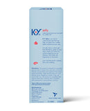 K-Y Jelly 4 Oz Water Based Personal Lubricant packaging side view with product details and directions.