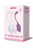 Bodywand Squeeze 3 Piece Teardrop Silicone Kegel Set features three weighted silicone trainers.