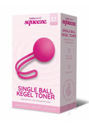 Bodywand Squeeze Single Silicone Ball Kegel Toner 37G packaging with pink ball design and features.