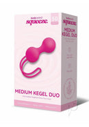 Bodywand Squeeze Medium Silicone Kegel Duo 50G packaging featuring advanced pelvic floor training.
