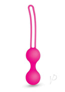 Bodywand Squeeze Medium Silicone Kegel Duo 50G in vibrant pink for pelvic floor training and muscle strengthening.