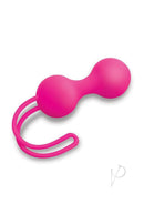 Bodywand Squeeze Medium Silicone Kegel Duo 50G in vibrant pink color for pelvic floor training.