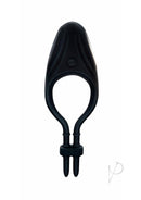 Zolo Vibrating Adjustable Silicone Lasso Cock Ring Black, featuring adjustable design and multiple vibration modes.