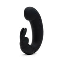 Fifty Shades Of Grey Sensation G-spot Rabbit Vibrator Black features a sleek, curved design for blended stimulation.