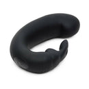 Fifty Shades Of Grey Sensation G-spot Rabbit Vibrator Black showcasing its sleek design and curved silhouette.
