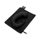 Fifty Shades Of Grey Sensation G-spot Rabbit Vibrator Black on a sleek black pouch.