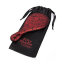 Fifty Shades Of Grey Sweet Anticipation Round Paddle Red in black satin storage bag with logo.