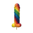 Rainbow Cocksicle Pecker Pop Fruit Lollipop - colorful pecker-shaped hard candy for adult parties.