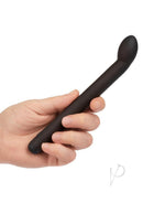 Dr Joel Kaplan Rechargeable Silicone Prostate Massager Black held in hand for easy, focused prostate stimulation.