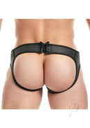 Cruze Kick Off Lace Up Jock Brief Black Large XLarge showcasing stylish back view with lace-up detail.
