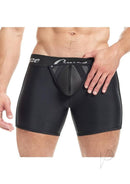 Cruze High Bar Zipper Trunk With Cock Ring Large XLarge Black on display, showcasing the sleek design and front zipper.