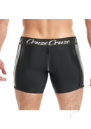 Cruze High Bar Zipper Trunk With Cock Ring Large XLarge Black, back view of mens underwear with zip feature.