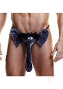 Junk In The Trunk Jockstrap OS Grey with playful elephant design, showcasing a cheeky and comfortable fit for men.
