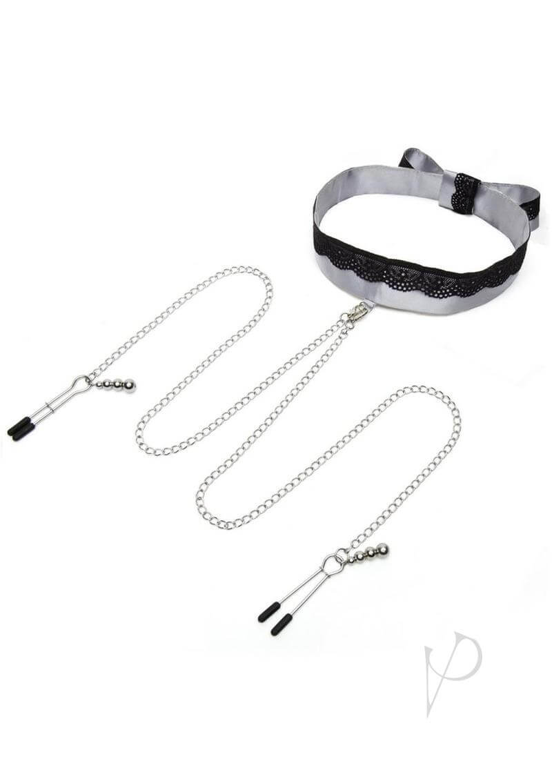 Fsog Play Nice Satin Lace Collar Nipple-1