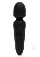 Fifty Shades of Grey Sensation Recharge Mini Wand vibrator in sleek black silicone with a round head and 20 vibration modes.