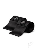 Fifty Shades of Grey branded black bondage restraints for couples from the FSOG X We-Vibe Moving As One Couple Kit.