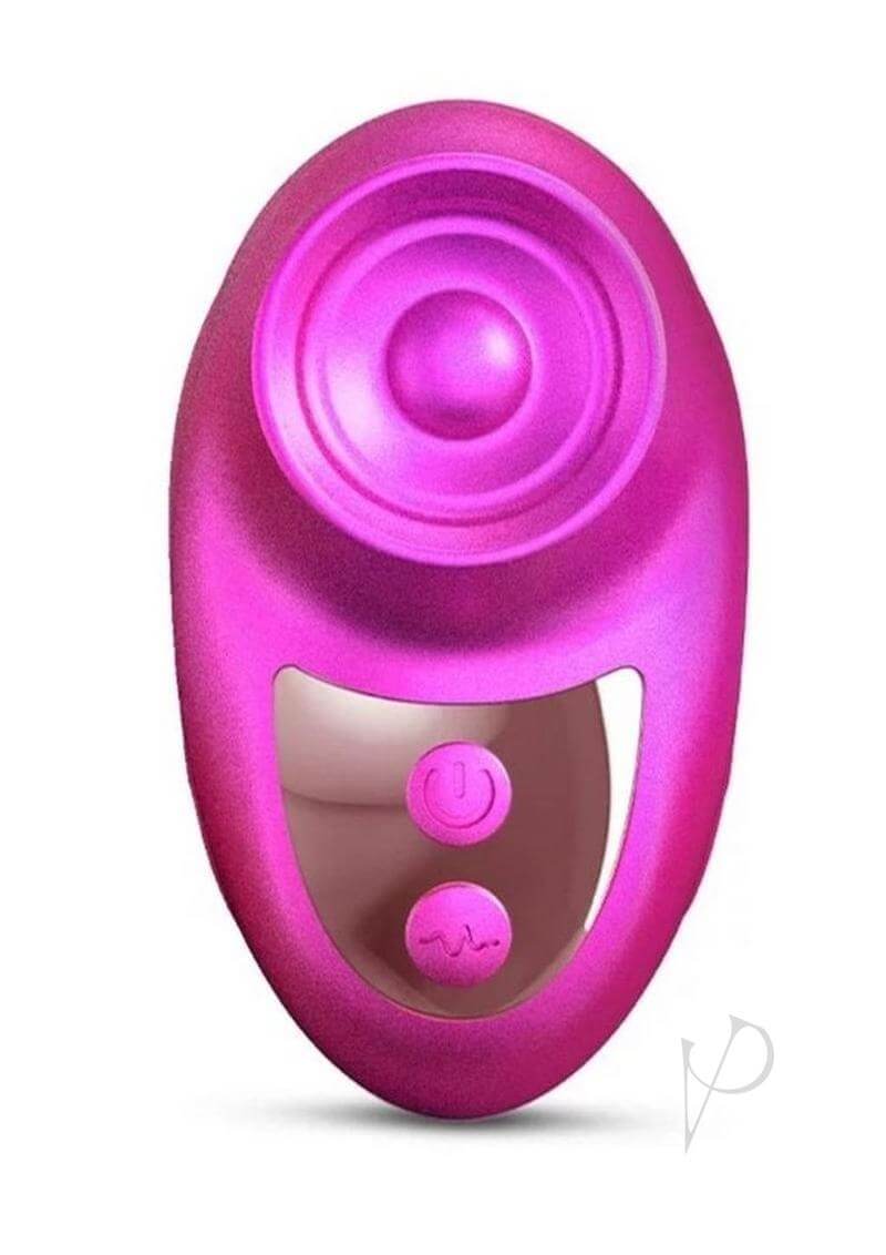 Love to Love Kisscool Small Finger Vibrator Berry in vibrant pink color with control buttons.