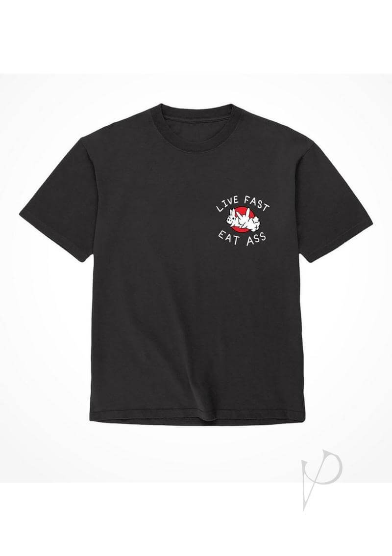 Alf Live Fast Eat Ass Tshirt Sm Blk-1