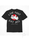Black "Live Fast Eat Ass" shirt with cartoon bunny design, featuring text "Assholes Live Forever" on the back.