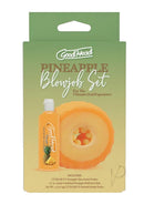 GoodHead Blowjob Set Pineapple packaging featuring a pineapple-flavored stroker and lubricant for oral pleasure.