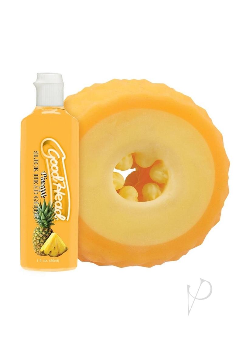 GoodHead Blowjob Set Pineapple featuring pineapple-flavored Slick Head and pineapple slice.