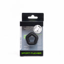Sport Fucker Pentagon Silicone Cock Ring in packaging, featuring minimalistic design and premium liquid silicone.