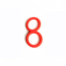 Sport Fucker Enigma Silicone Cock Ring Red displayed on a white background, highlighting its unique design.