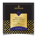 Sensuva Blueberry Muffin Flavored Lube 6ml 100ct Tub packaging featuring water-based personal moisturizer.