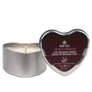 Hemp Seed 3-in-1 Valentines Day Candle Ero's Embrace 4 Oz in heart-shaped tin from Earthly Body.