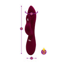 Viben Pzazz G-Spot Thumping Rabbit Vibrator Ruby dimensions and specifications.