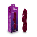Viben Pzazz G-Spot Thumping Rabbit Vibrator Ruby in bold ruby color with detailed packaging for pleasure.