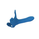 Perfect Fit Zoro 7.0 Hollow Strap-On With Case Blue shown from the side, emphasizing its ergonomic design.