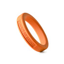 Perfect Fit Classic 1.75 Inch Silicone Penis Ring Orange on a white background.