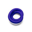 Perfect Fit 9 Inch Silicone Hefty Wrap Cock Ring Purple displayed on a white background.