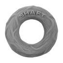 Shaft Model R Silicone Cock Ring Gray Size 2 displayed from top view, featuring a textured design.