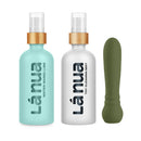 La Nua Gift Bag Bullet Vibrator Lubricant Cleaner Set including water-based lube, toy cleaning mist, and a bullet vibrator.