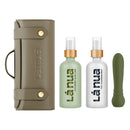 La Nua Cucumber Aloe Gift Bag Bullet Lube Set including lube, cleaning mist and compact vibrator.