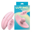 Luv Inc PV35 Orb Panty Vibe Light Pink product packaging with vibrator and remote controls, playful design.