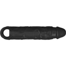 Shaft Vibrating Model F Penis Sheath Size 1 Black with lifelike texture and wireless vibration.