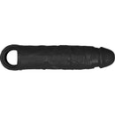 Shaft Vibrating Model F Penis Sheath Size 2 Black with lifelike texture and remote-controlled vibration.