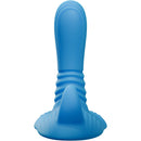 Tentra Belo Horned Beast Thrusting Grinder Blue front view, showcasing its unique design for enhanced stimulation.