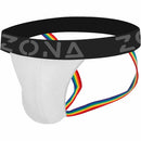 Zona Snow Pride Pulse Jockstrap Small featuring a breathable pouch and colorful support straps for comfort and style.