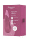 Womanizer Vibe Dusky Pink packaging showcasing noiseless clitoral vibrator with UltraWave Vibration technology.