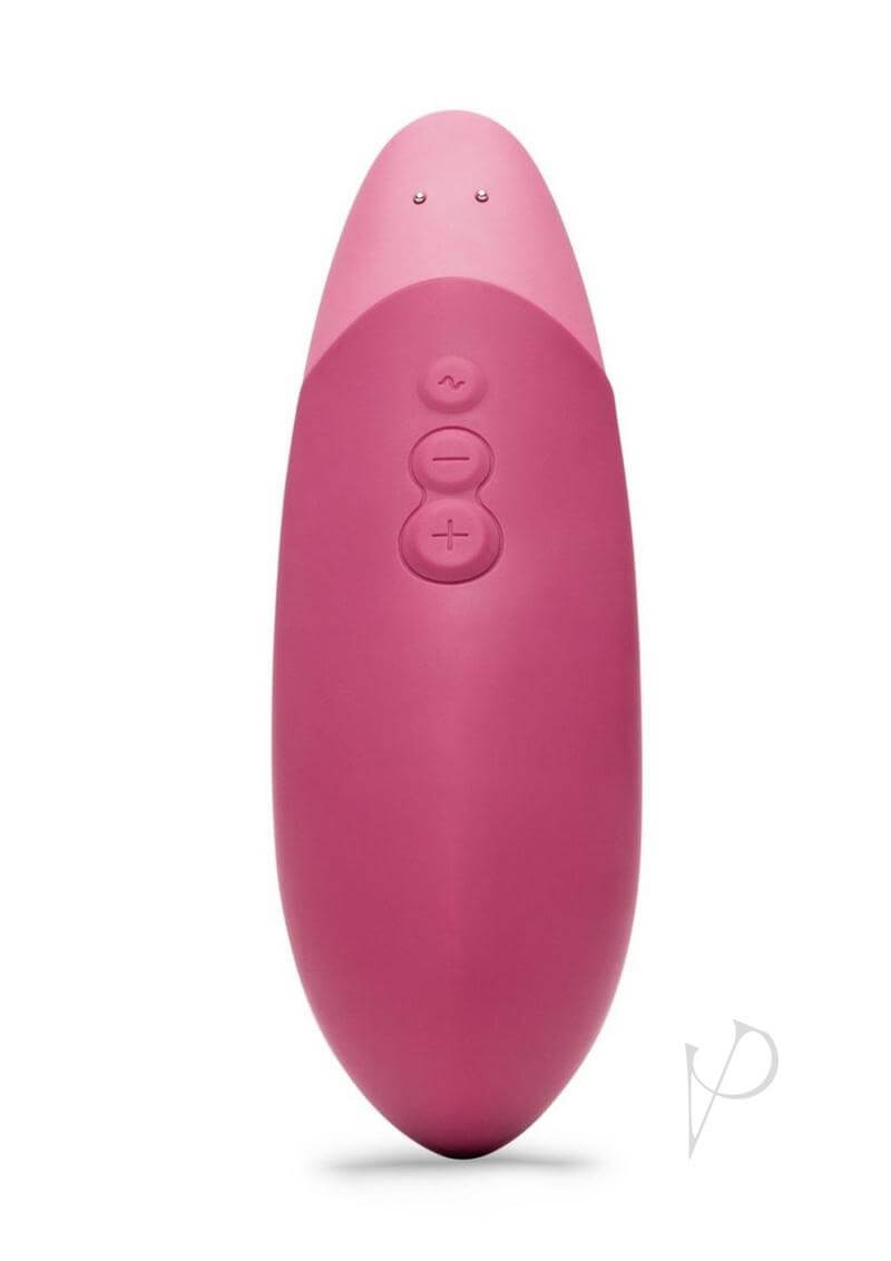 Dusky pink Womanizer Vibe clitoral vibrator with UltraWave Vibration technology and ergonomic design for enhanced pleasure.