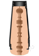Cross-section of Main Squeeze Kenzie Anne ULTRASKYN stroker showcasing textured interior design.