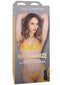 Lily Larimar's Main Squeeze ULTRASKYN stroker packaging featuring a model in yellow lingerie.